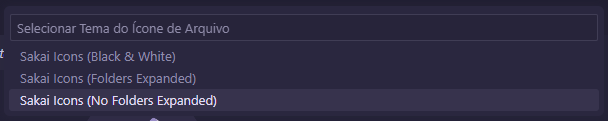 Options of icons
